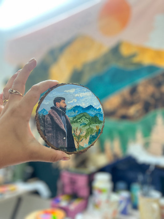 Custom Photo Mountain Landscape Hanging/ Gift Charm