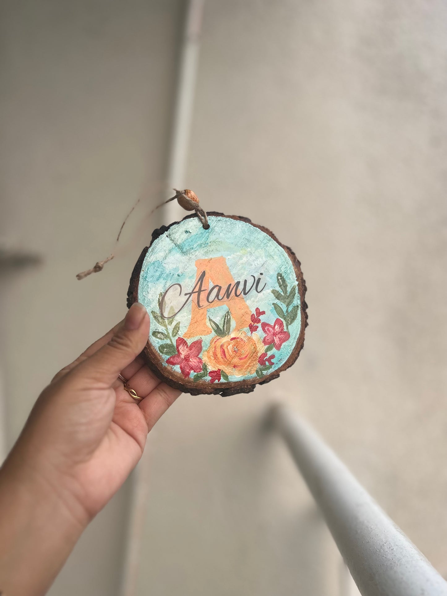 Personalized Name Hanging(Monogram background)