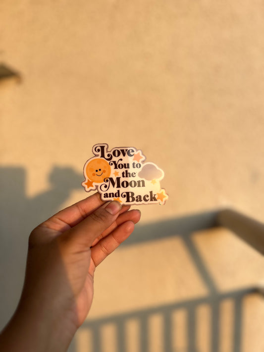 Love you to the moon and back- fridge magnet