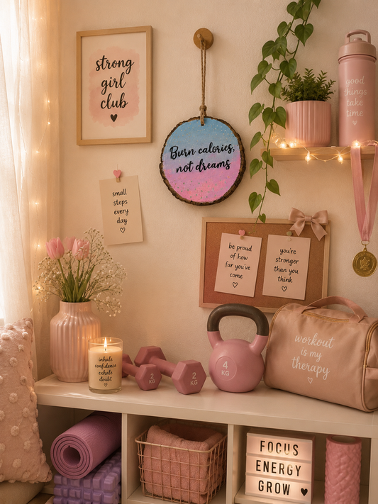 Burn calories not dreams- wall charm for workout lovers