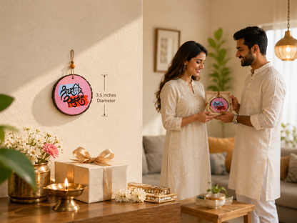 Shraddha Saburi Wooden Wall Hanging | Sai Baba Blessing Décor | Housewarming Gift