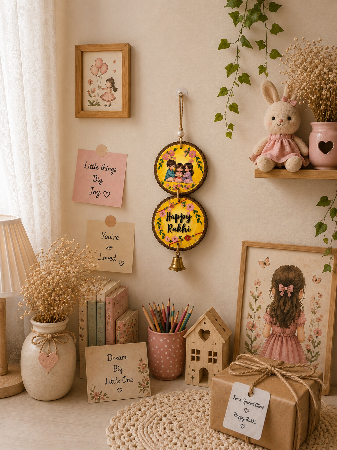 Happy rakhi wall hanging decor/ best gift