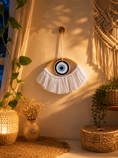 Evil eye macarame hanging