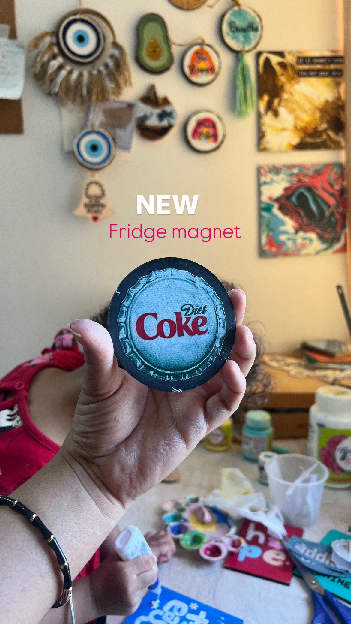 Diet coke fridge magnet