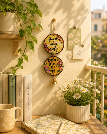 "Good Vibes Only & Don’t Worry Be Happy" – Decorative Hanging