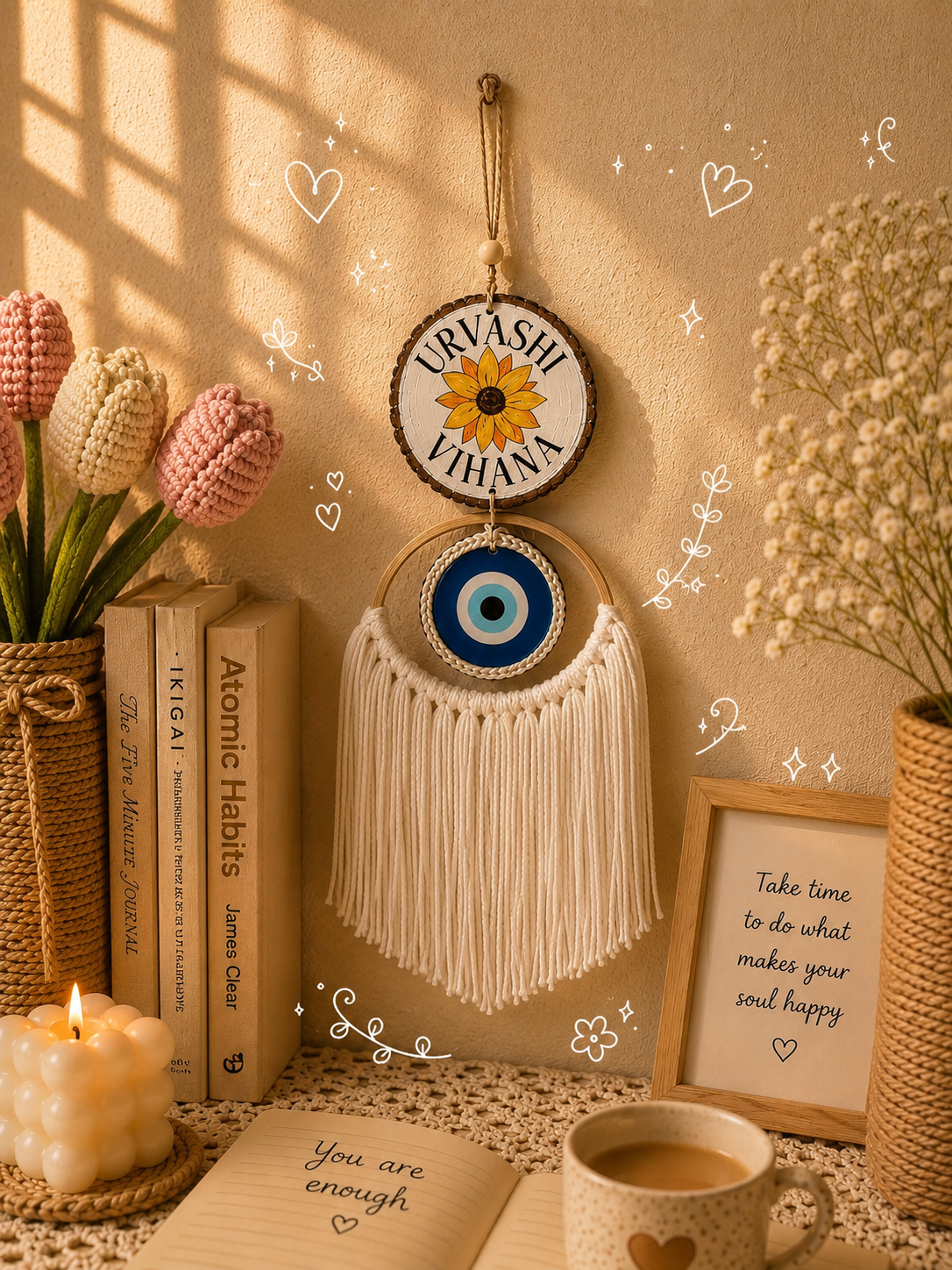 Personalised Family Name Macrame Wall hanging