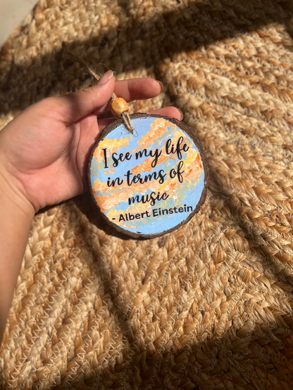 "I See My Life in Terms of Music" – Handpainted Wall Hanging