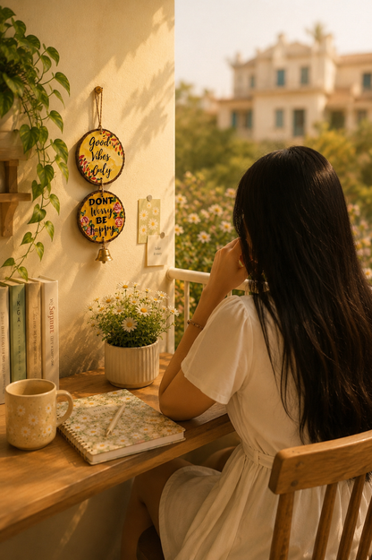 "Good Vibes Only & Don’t Worry Be Happy" – Decorative Hanging
