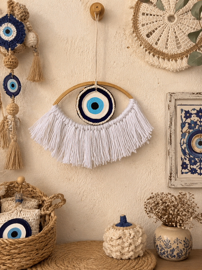 Evil eye macarame hanging