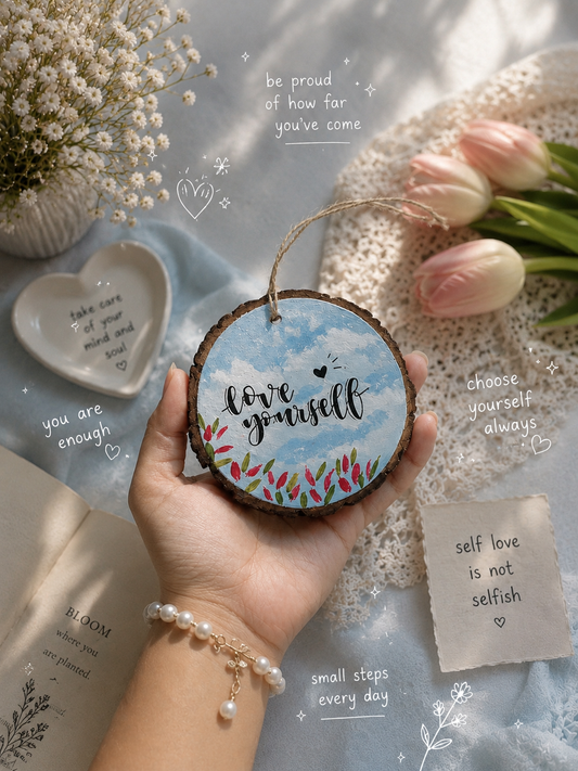 Love Yourself Handcrafted 3-Inch Hanging/charm