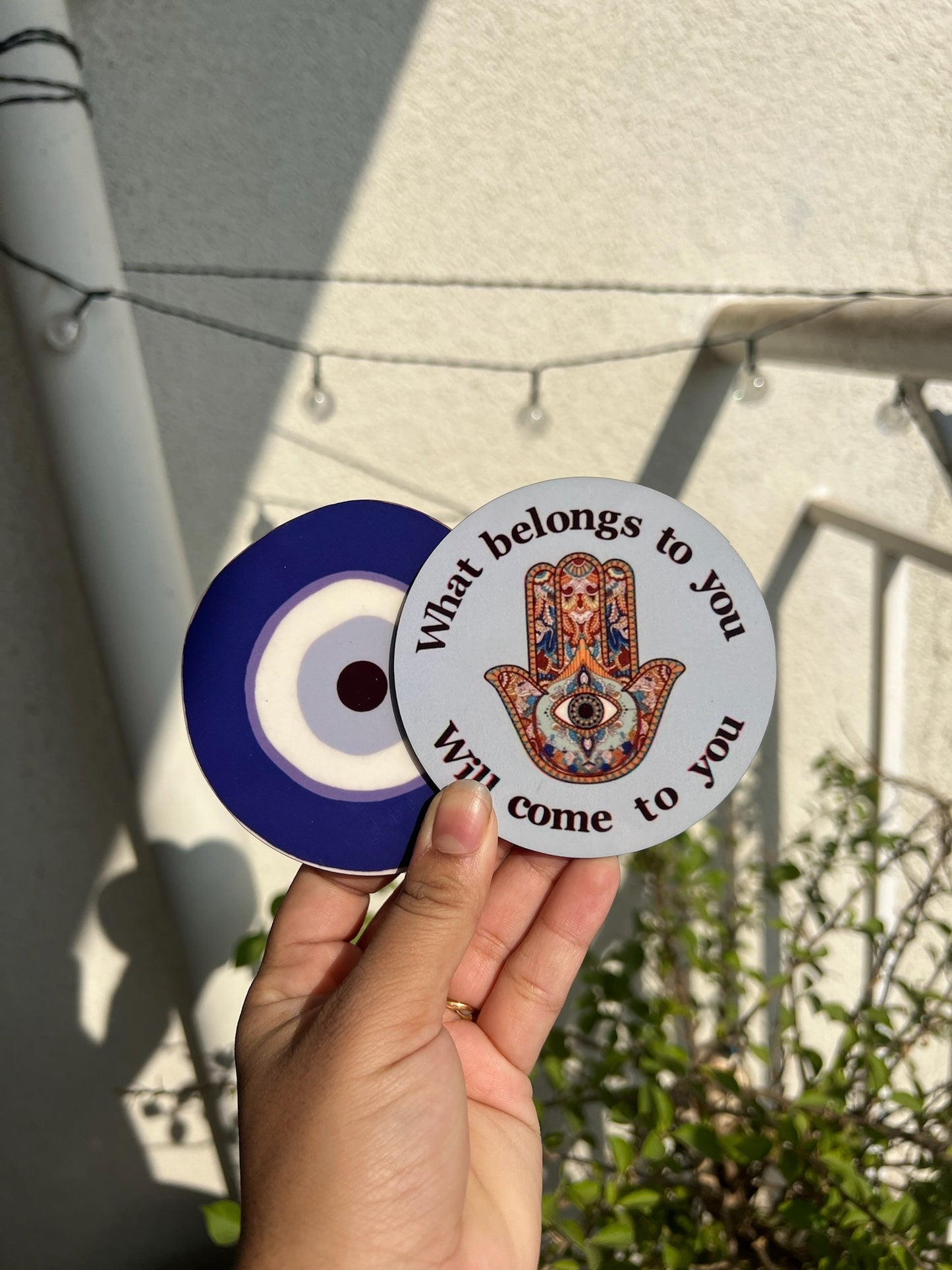 Nazarbattu & Hamsa combo of two fridge magnets
