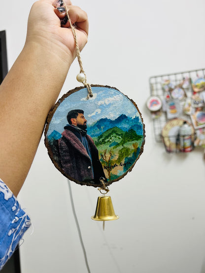 Custom Photo Mountain Landscape Hanging/ Gift Charm