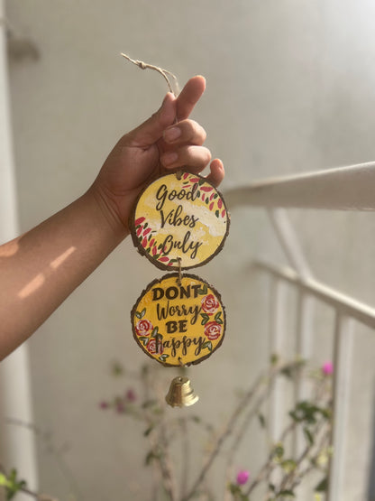 "Good Vibes Only & Don’t Worry Be Happy" – Decorative Hanging