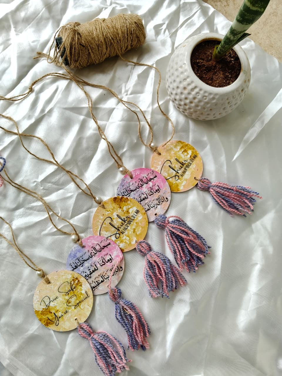 Safar ki dua & Shukr Alhumdulillah car charm