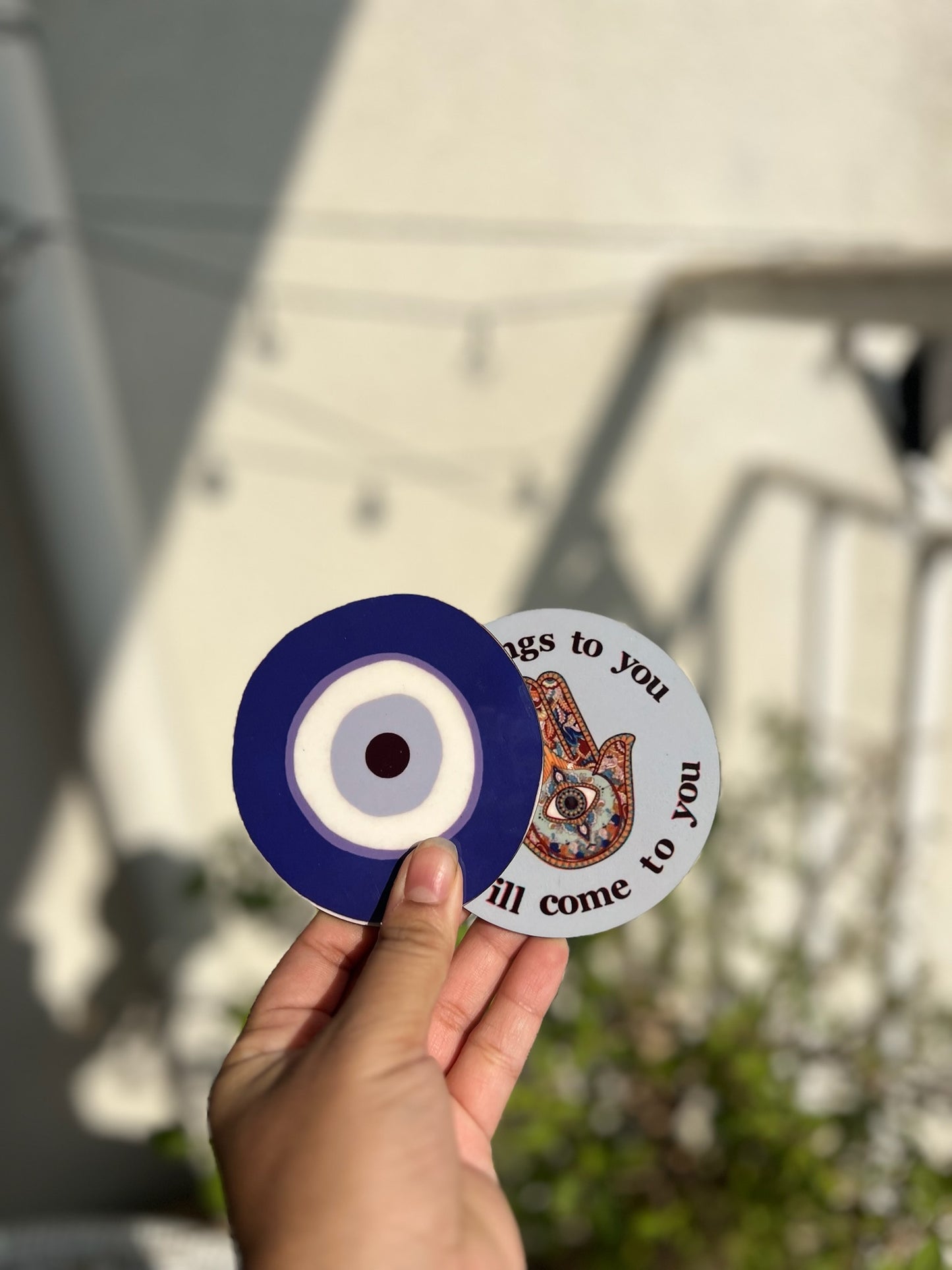 Nazarbattu & Hamsa combo of two fridge magnets