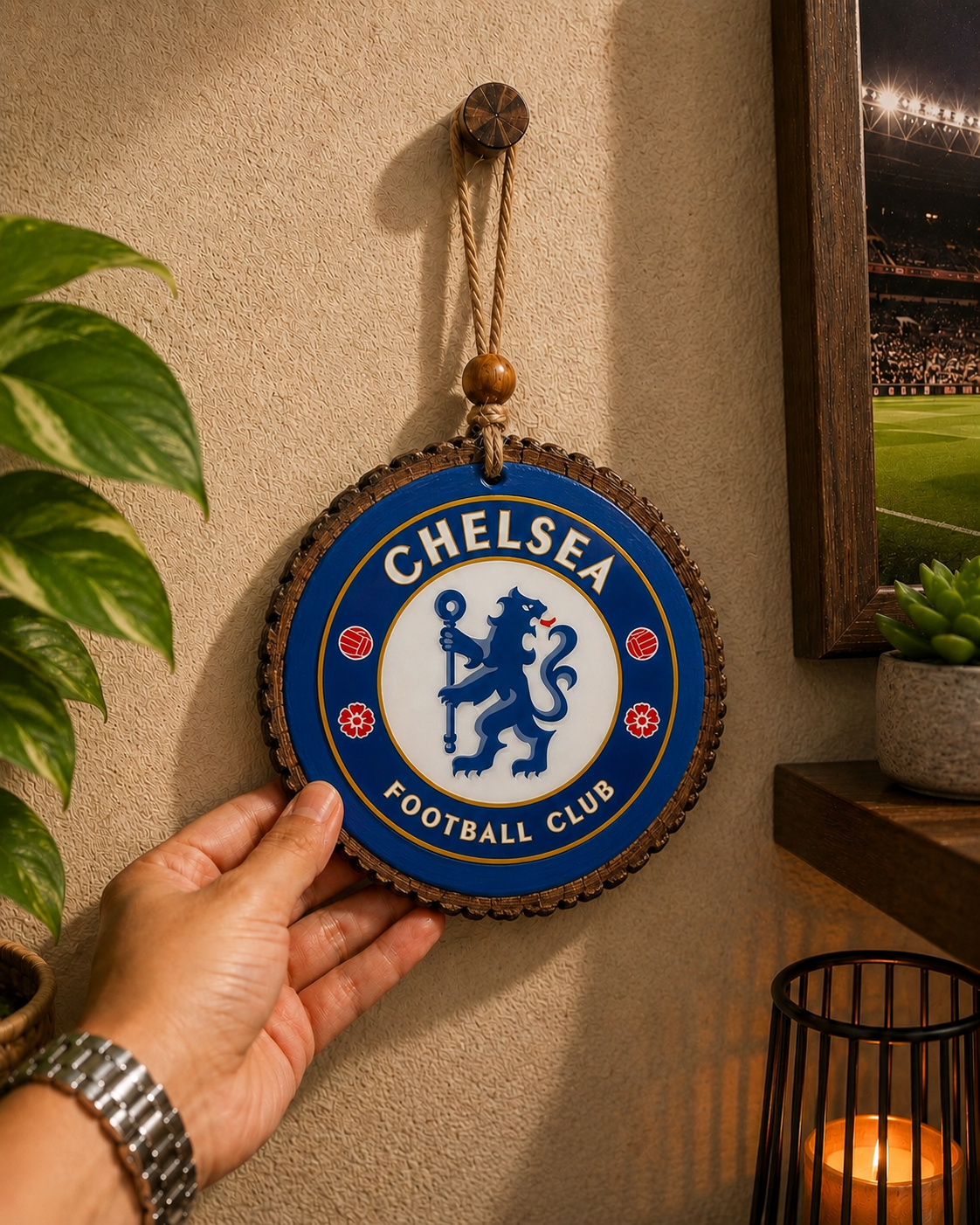 Football Club Handcrafted 3.5-Inch Hanging