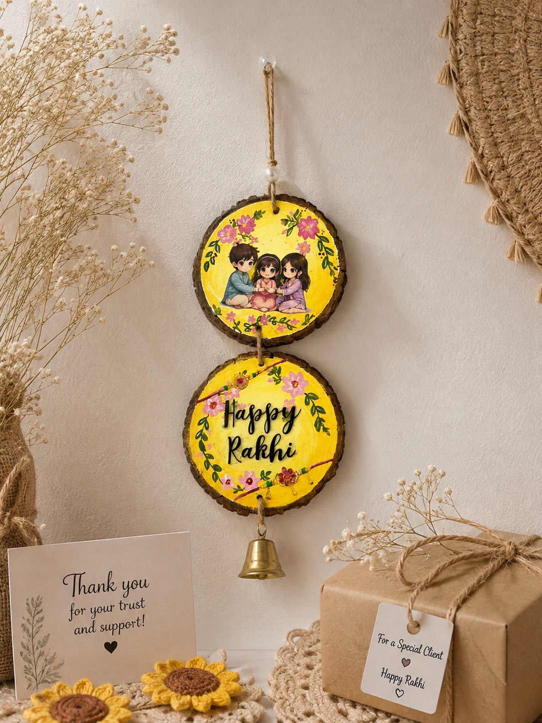 Happy rakhi wall hanging decor/ best gift