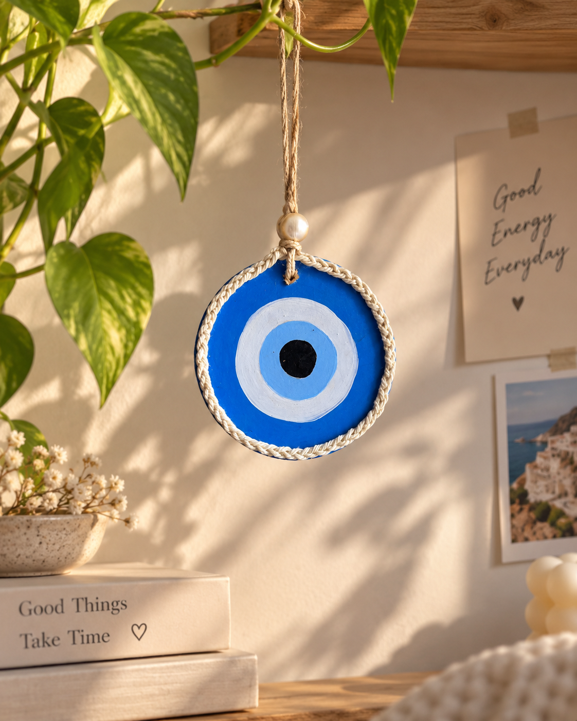 Evil Eye & 24 – Handmade Car Charm