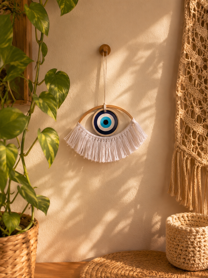 Evil eye macarame hanging