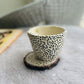 Black polka dot Coffee mug with Coaster