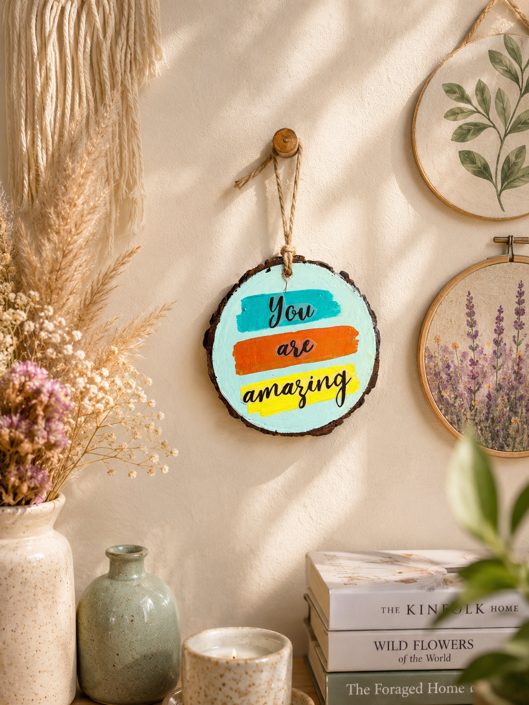 You are amazing- 3.5 inches dia wall hanging