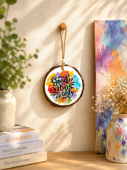 Good Vibes Only Handcrafted Wall Hanging