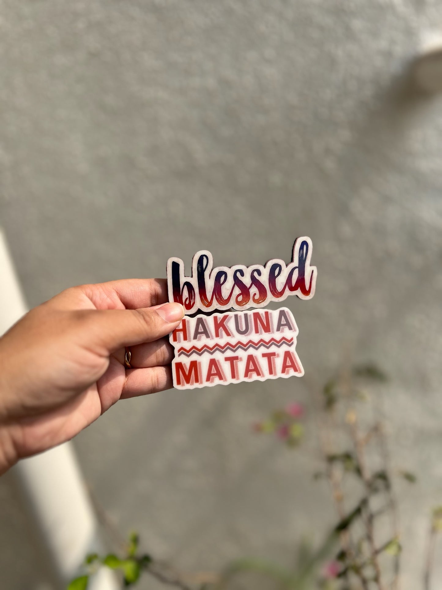 Blessed & Hakuna matata fridge magnet - Combo of two