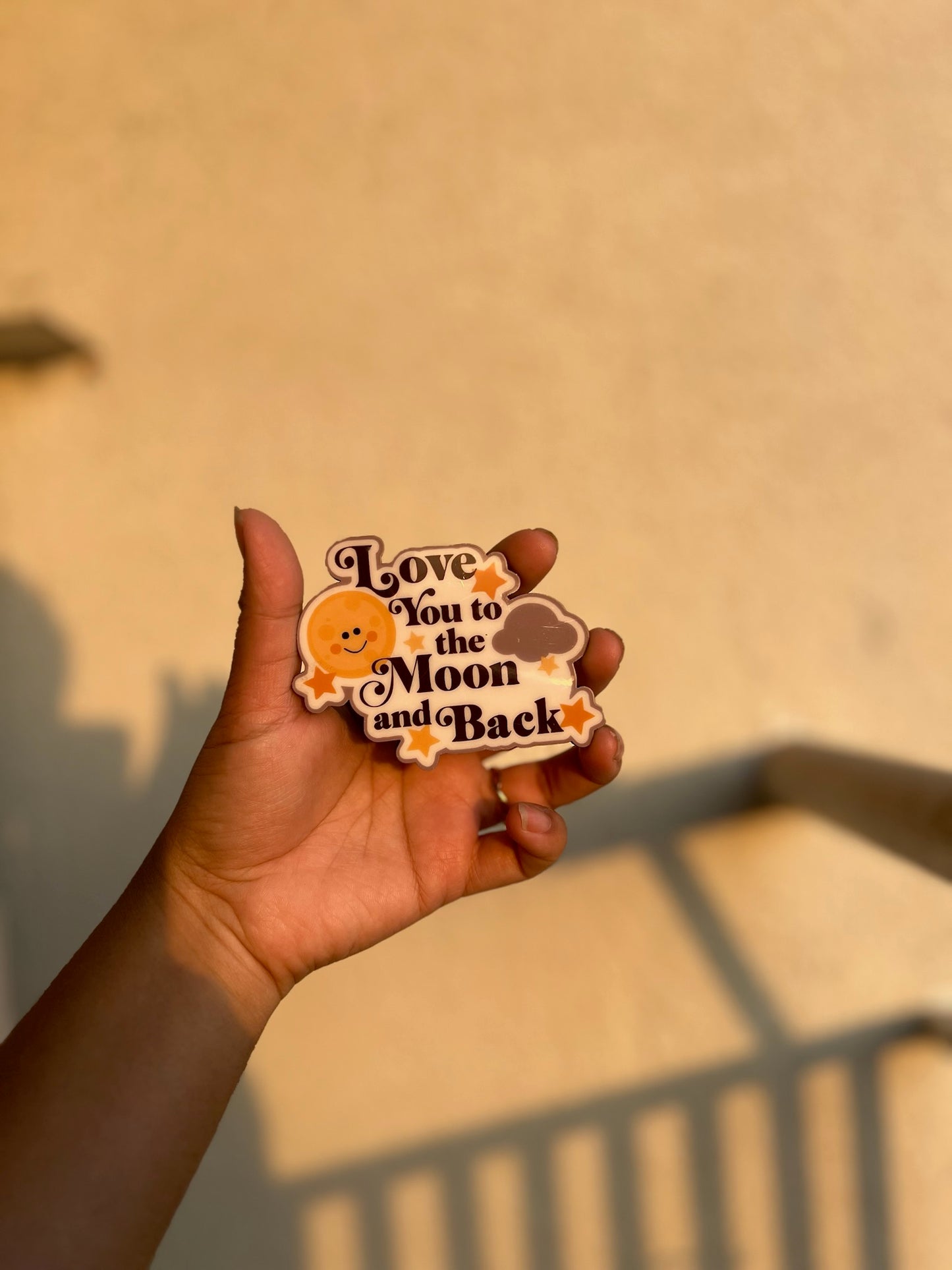 Love you to the moon and back- fridge magnet