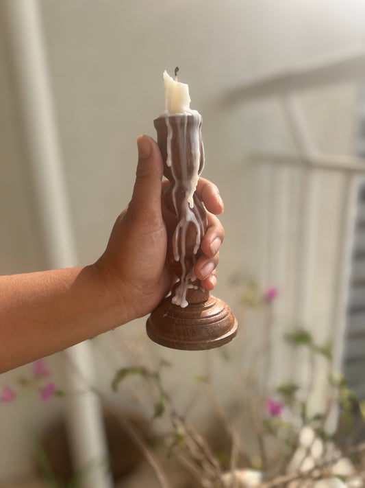 Candle stand- wood