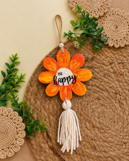 Be Kind • Be Happy – Handmade Flower Car Charm