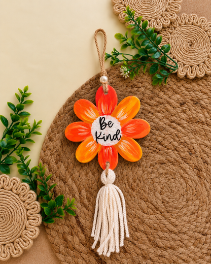 Be Kind • Be Happy – Handmade Flower Car Charm