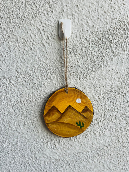 Dessert wall painting on wood