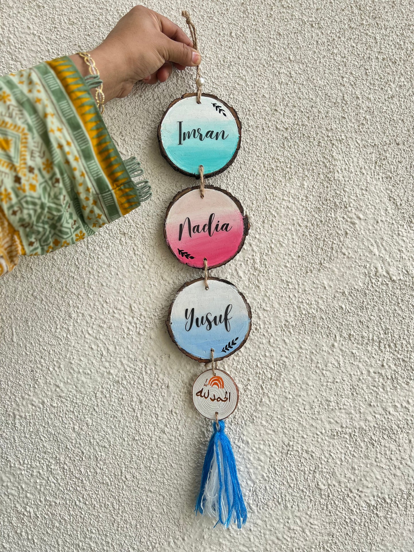 Handcrafted Customised Name Hanging Set