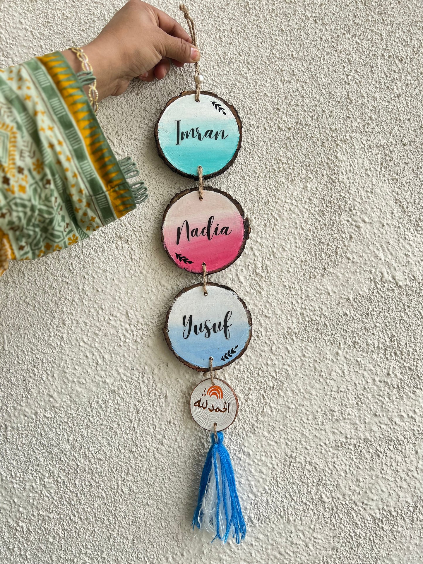 Handcrafted Customised Name Hanging Set