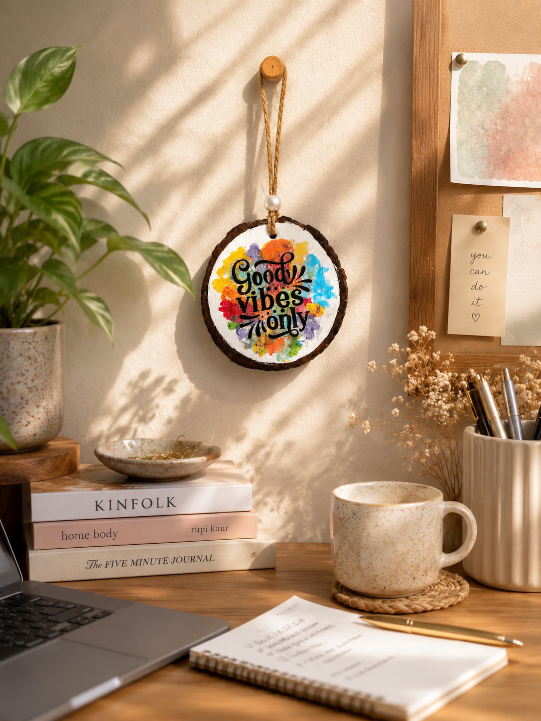 Good Vibes Only Handcrafted Wall Hanging