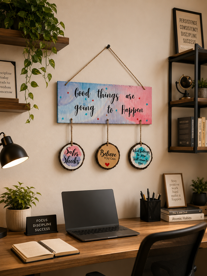 "Good Things Are Going to Happen" – Inspirational Nameplate