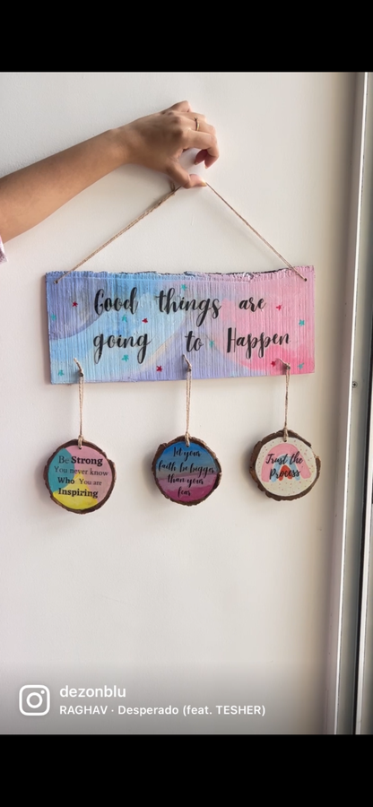 "Good Things Are Going to Happen" – Inspirational Nameplate