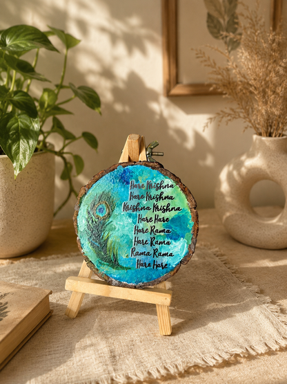 Hare krishna wall hanging/table stand