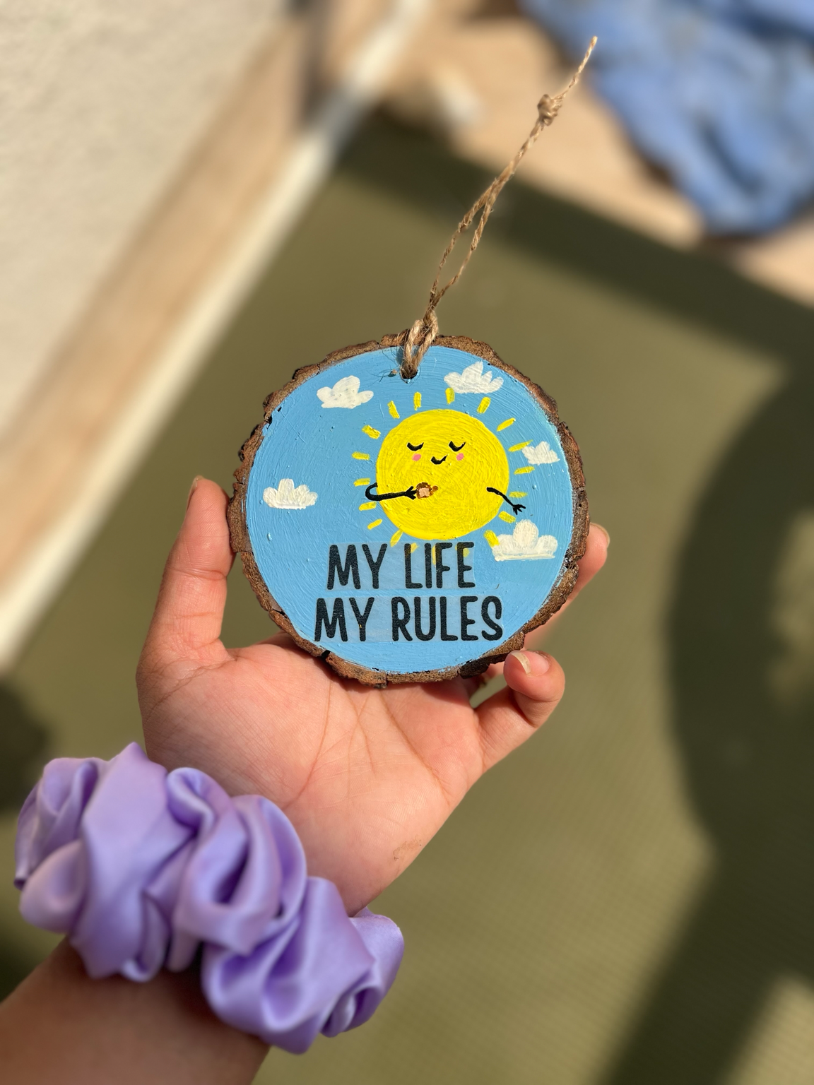 My life My rules - wooden handpainted wall hanging