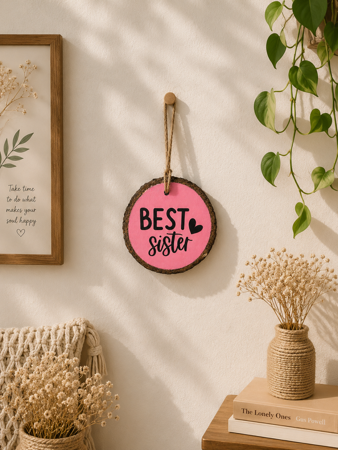 Best sister wooden charm/ hanging/ gift