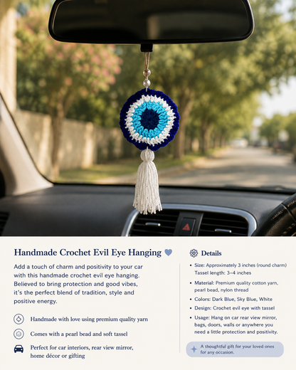 Nazarbattu crochet car/bag charm