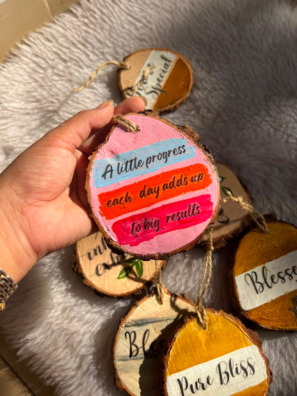 A Little Progress Each Day - motivational wall hanging