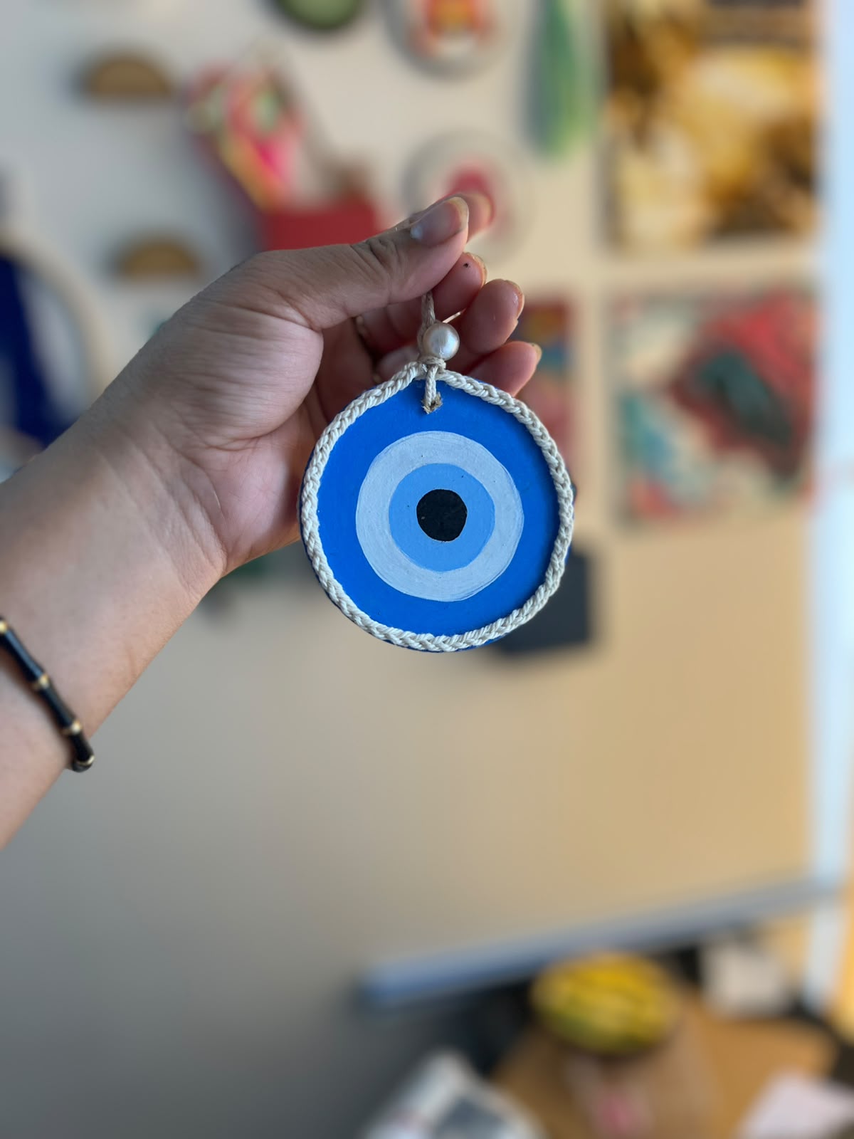 Evil Eye & 24 – Handmade Car Charm