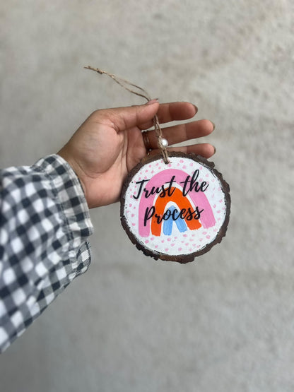 Trust the Process – Rainbow Handmade Wooden Hanging