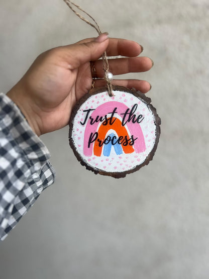 Trust the Process – Rainbow Handmade Wooden Hanging