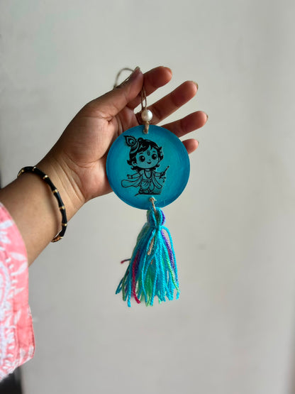 Krishna Car Charm | Custom Gujarati Quote
