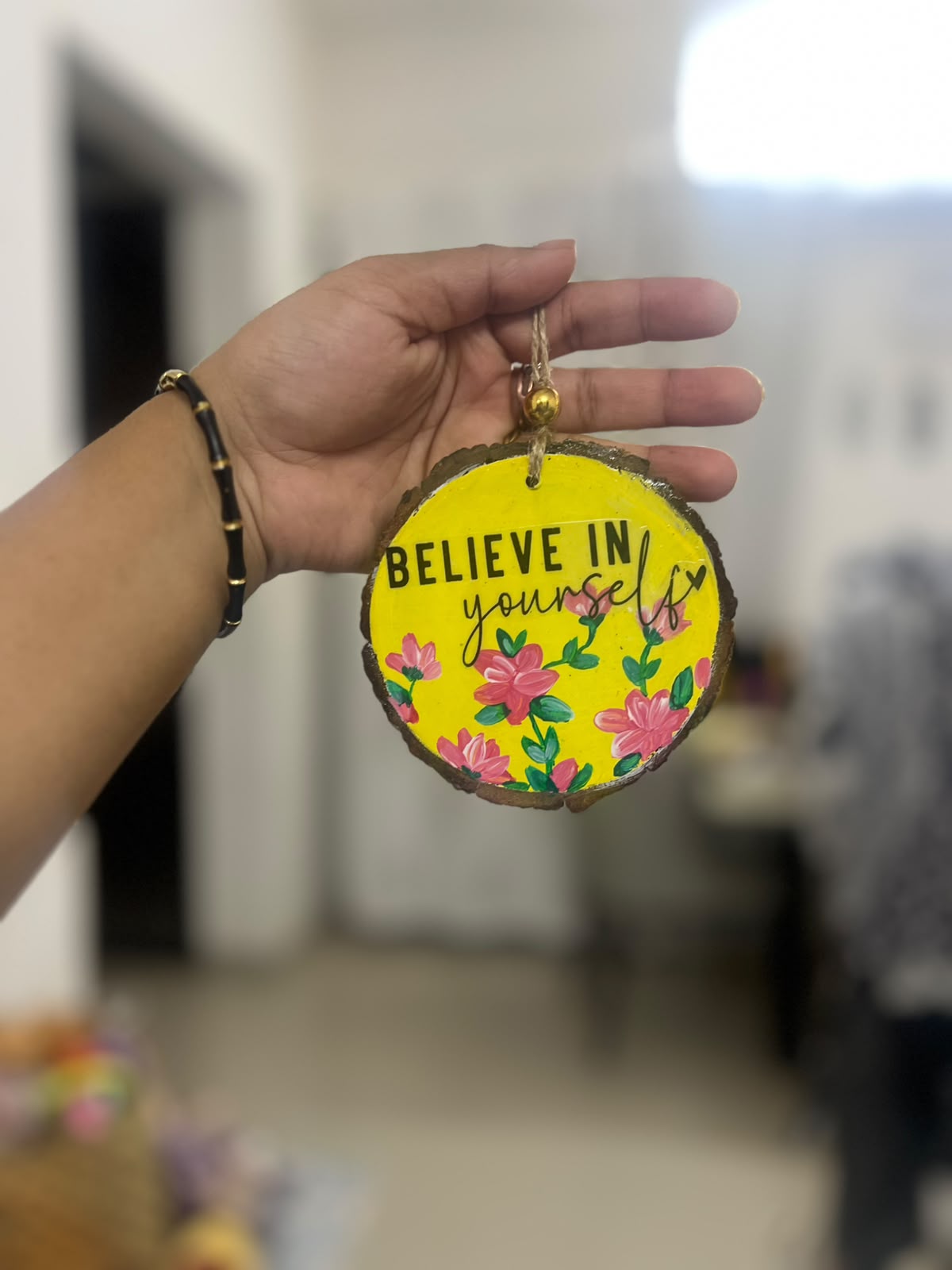 Believe in Yourself – Handmade Floral Hanging