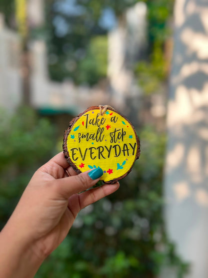 Take a Small Step Every Day – Handmade Motivational Wall Hanging