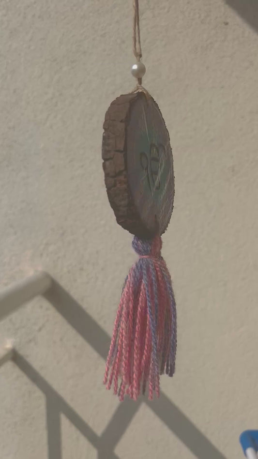 Hand-Painted 'Ek Onkar & Nirbhau Nirvair' Car Charm