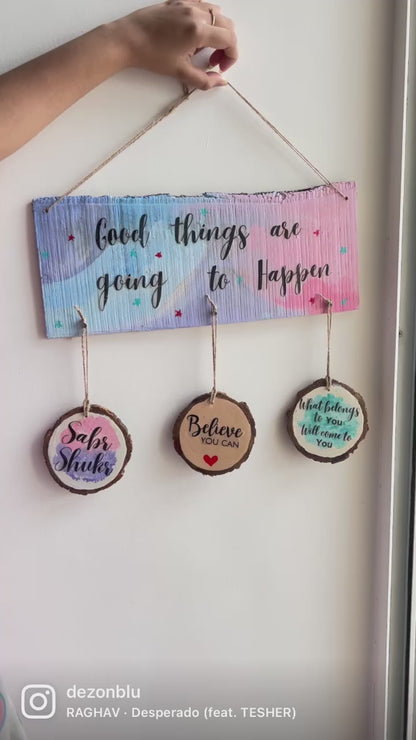 "Good Things Are Going to Happen" – Inspirational Nameplate